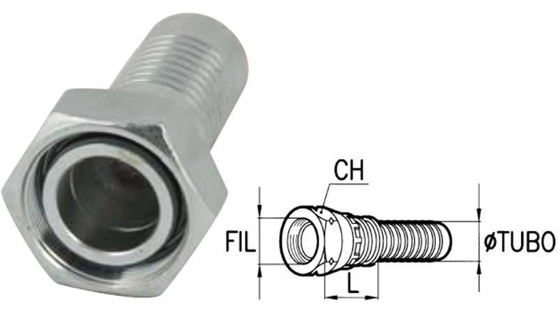 CONEXIUNE HIDRAULICĂ DKOS 10 CU FEMEIE DN8-M18X1,5