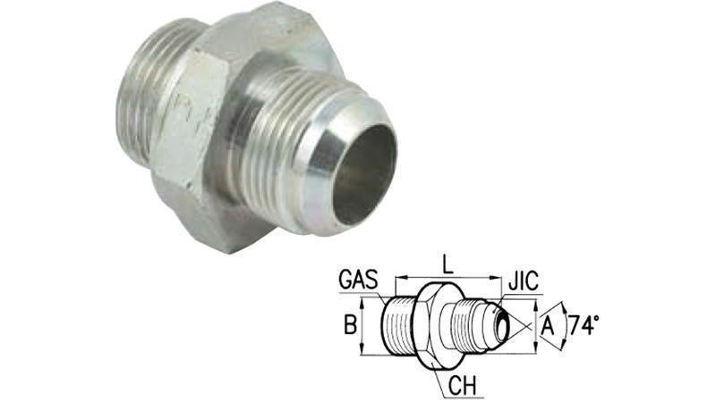 REDUCȚIE HIDRAULICĂ 9/16'' JIC74°-1/4 GAS