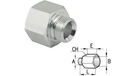 ADAPTATOR HIDRAULIC MASCUL-FEMEIE 3/8''-18x1.5