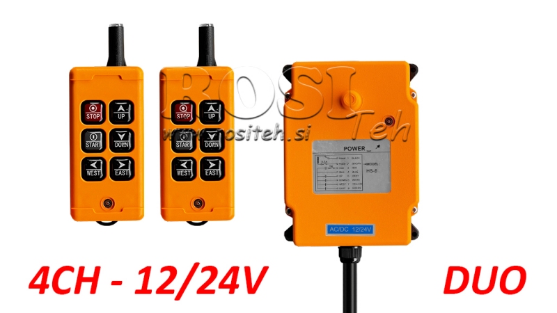 CONTROL REMOT RADIO 4CH - 12/24V DUO