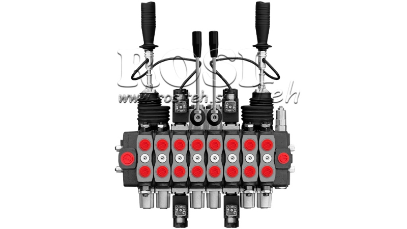 HYDRAULIKVENTIL HIAB 8xPC70 + 2x JOYSTICK - ELEKTROSTEUERUNG 12V