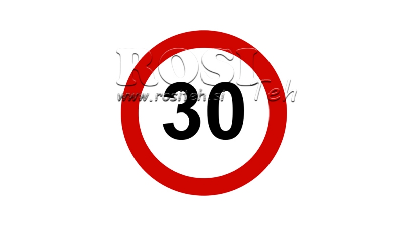STICKER LIMITĂ DE VITEZĂ 30KM/H