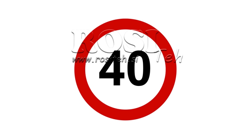 AUTOCOLANT LIMITĂ DE VITEZĂ 40KM/H