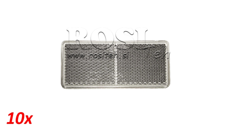 REFLECTOR RECTANGULAR ALB 105X48 (10PCS)