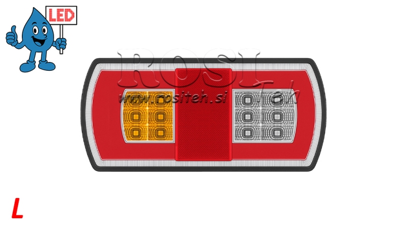 FARO POSTERIORE A LED COMBINATO 12/24V SINISTRO