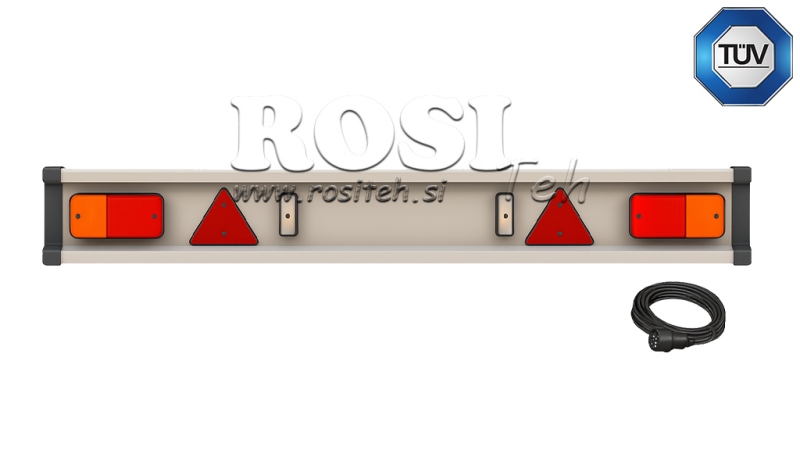 ANHÄNGER-STOßFÄNGER TÜV-MODELL MIT LEUCHTEN 2150MM