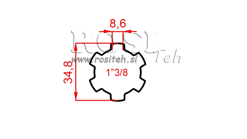 KARDANADAPTERI HOLKKI 1-3/8 (150 mm)