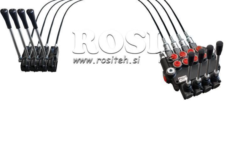 JOYSTICK CU DOUĂ LEVERE 2.5 m VALVĂ HIDRAULICĂ 4xP80 litri.