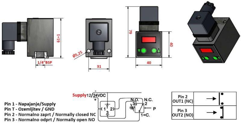 ELEKTRONISK TRYCKOMVANDLARE KLV55 0-200 BAR (MAX.500BAR)