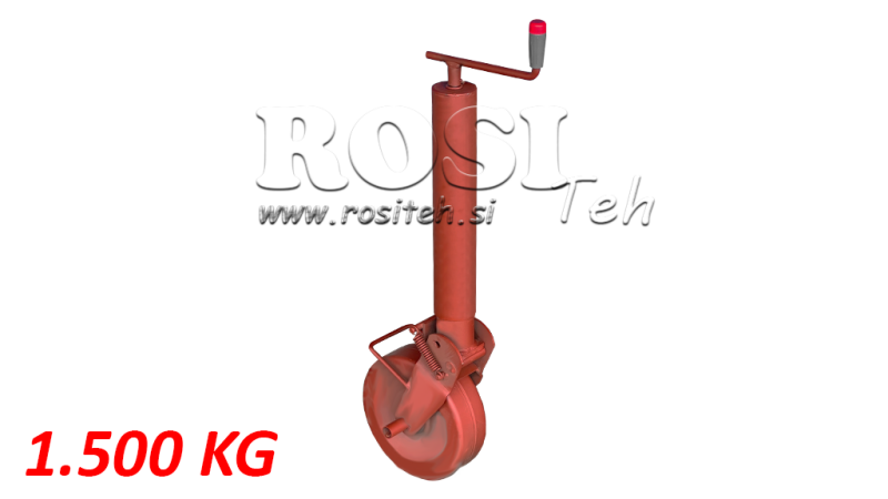 LEGĂTURĂ DE SUPORT FILETAT 300MM - 1500KG CU ROATĂ DE SUPORT