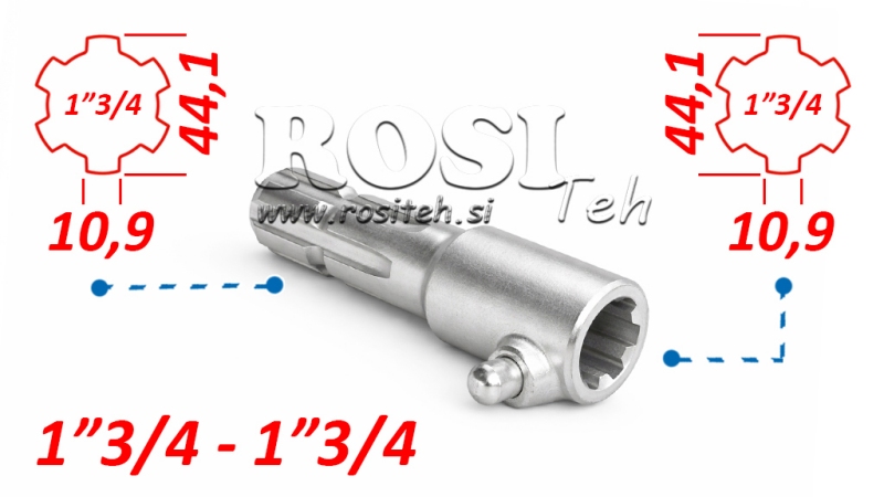 P.T.O. АДАПТЕР С ПИН от 1”3/4 до 1”3/4