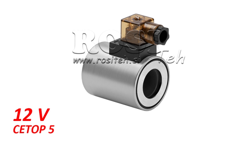 SÄHKÖMAGNETTINEN KELA 12V DC CETOP 5 VENTTIILILLE - Φ 31.4MM-75MM 37W IP65