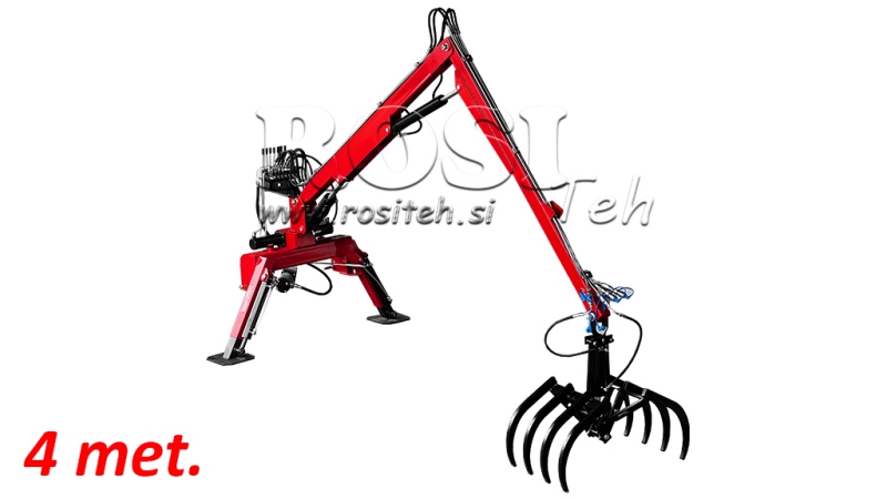 TRAKTORSKI HIDRAVLIČNI NAKLADALNIK Z VILAMI HUT 4m (+7SEKCIJA)