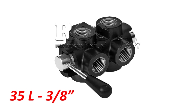 MANUAALINEN 6-SUUNTAVENTTIILI DF 3/8 - 35LIT