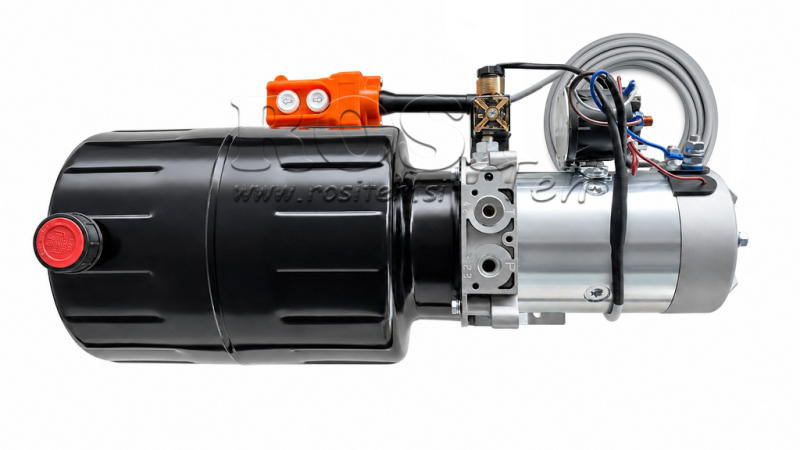 MINI HIDRAVLIČNI AGREGAT 24V DC - 2,2kW = 2,1cc - 8 lit - enosmerni sklop (kovinski)