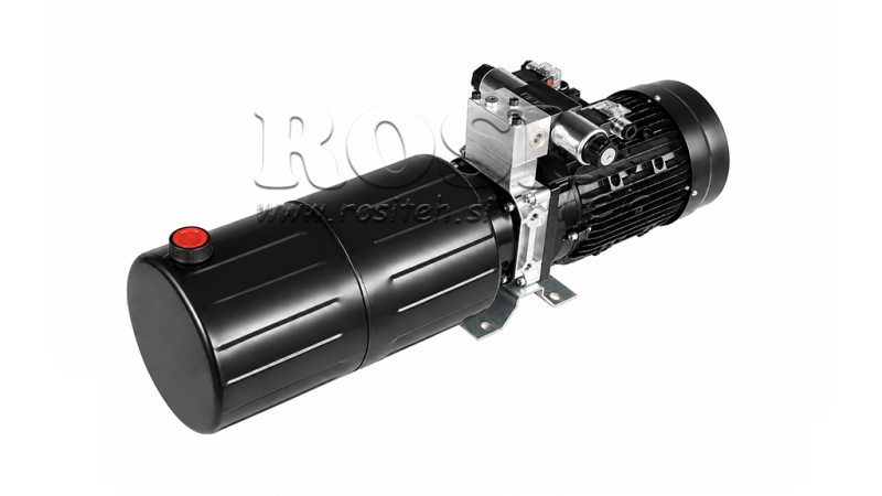 MINI UNITATE DE PUTERE HIDRAULICĂ 380V AC (2.2 kW) - 8.0 cc - 11.2 lit/min - rezervor 12 lit