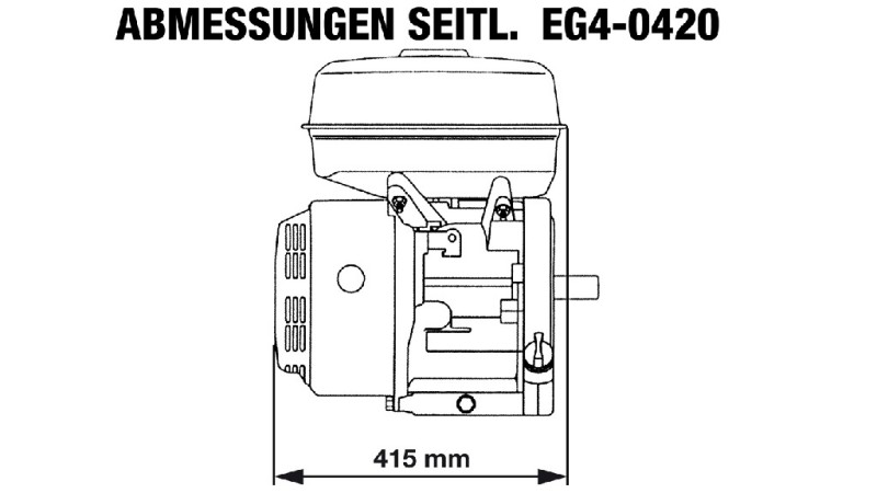 motor pe benzină EG4-420cc-9.6kW-13.1HP-3,600 RPM-E-KW25x88.5-începere electrică
