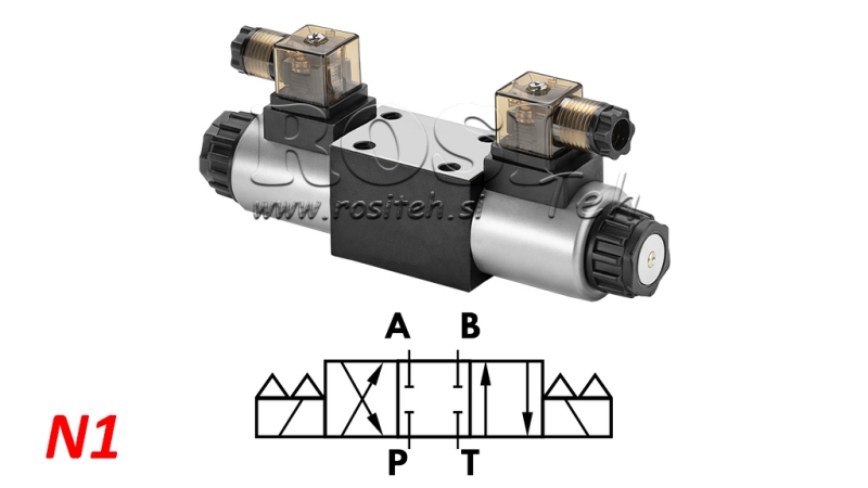 HYDRAULICKÝ ELEKTRO MAGNETICKÝ VENTIL KV-4/3 CETOP 3 12/24/230V N1