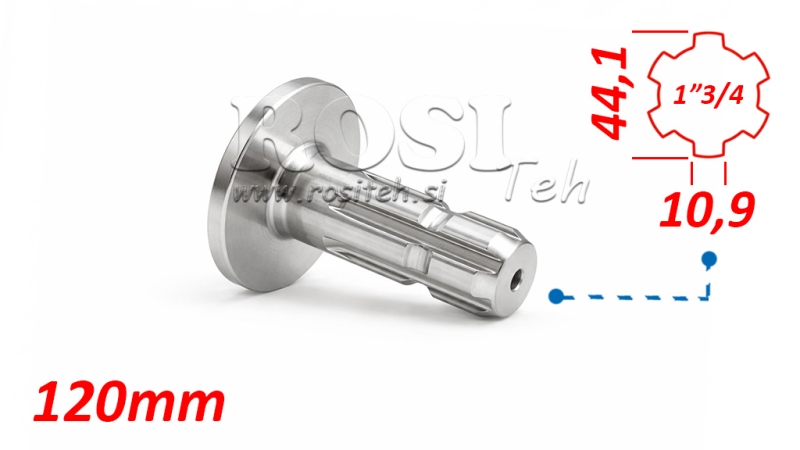 P.T.O. АДАПТЕР С ФЛАНЕЦ 1 3/4 L120