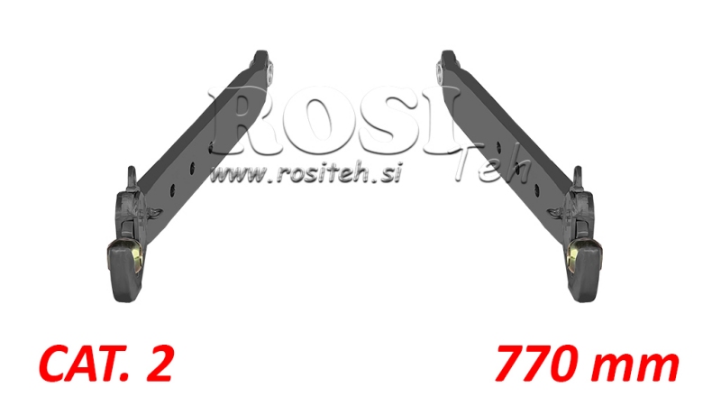 BRAȚE INFERIOARE PENTRU PRINDERE ÎN TREI PUNCTE CAT. 2 - 70x20 mm - 770 mm (75 HP)