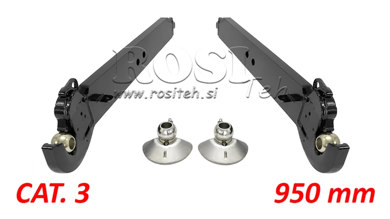 BRAȚE INFERIOARE PENTRU PRINDERE ÎN TREI PUNCTE CAT.3 - 120x35 mm - 950 mm (140 HP)