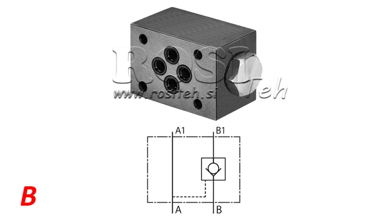 SPÄTNÝ VENTIL CETOP 3 (B)