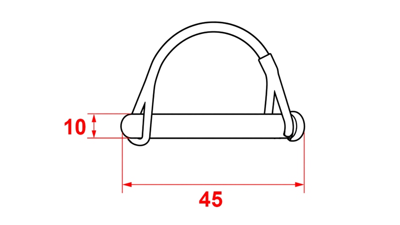 SET CUI DE SIGURANTA TIRANT PENTRU TEAVA Φ 10/45 MM (5 PCS)