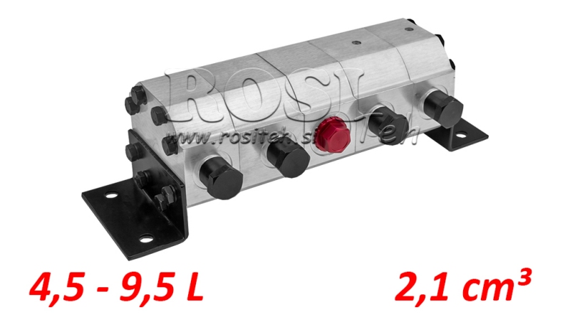 DIVISOR DE FLUJO HIDRÁULICO DE ENGRANAJE 4/1 (4.5-9.5LIT - MÁX.240BAR) 2.1CC/SEG