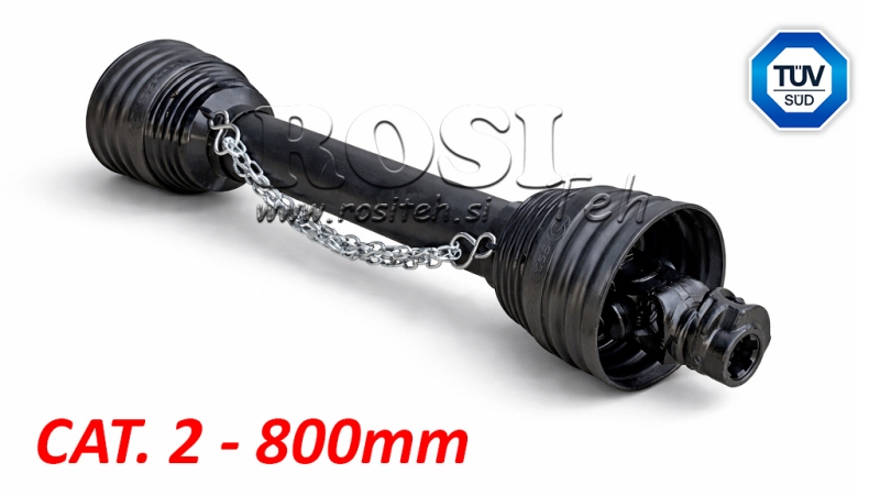 ARBRE À CARDAN CERTIFIÉ CE PROFI LINE CAT.2 LONGUEUR 800mm