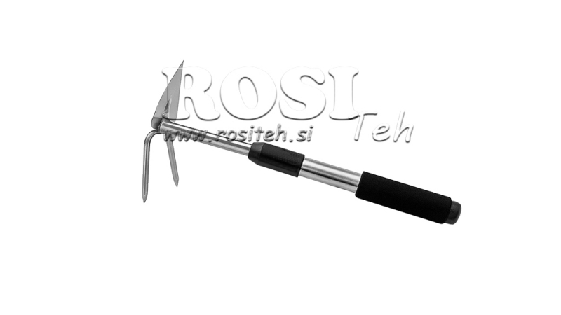 SĂPĂTOARE MICĂ PUNCTATĂ CU MÂNER DIN ALUMINIU, 2 DINTE