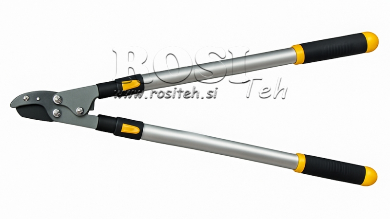 FORȚE DE GRĂDINĂ CU MÂNER TELESCOPIC DIN ALUMINIU 750-970 MM