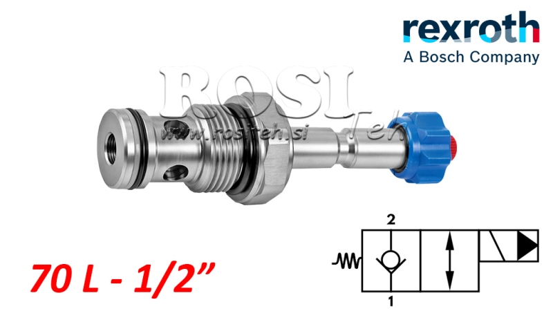 HYD. AVOIN ELEKTROMAGNETTINEN KONTROLLERI 2-SUUNTAISELLE VENTTIILILLE REXROTH 1/2 70-LIT