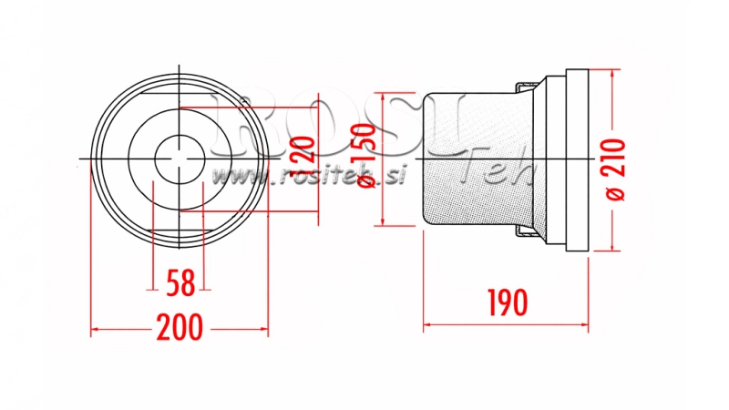 OCHRANNÝ KRYT KARDANU PVC 210x190x150