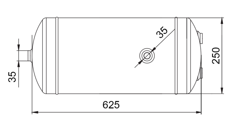 REZERVOR FRÂNĂ PNEUMATICĂ 30 LIT 625X250 ECO
