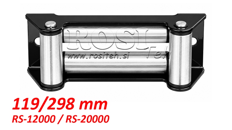 GHIDAJ CU ROLE PENTRU CABLU DE OȚEL (RS-12000 / RS-20000) - 119 x 298 mm