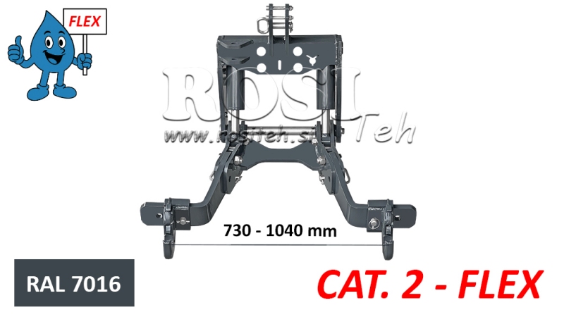 TIRANȚI FRONTALI UNIVERSALI FLEX PENTRU TRACTOR CAT.2 1500KG