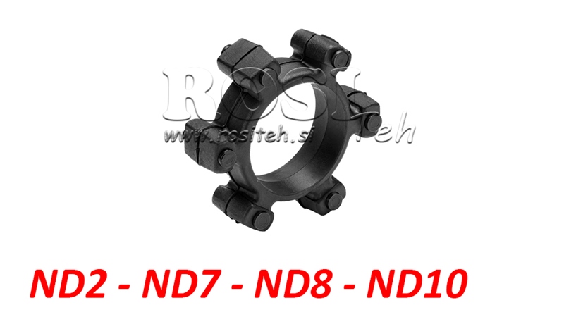 CUPLAJ TIP STEA PENTRU INSERȚIE DIN CAUCIUC ND2-ND7-ND8-ND10 (45mm)