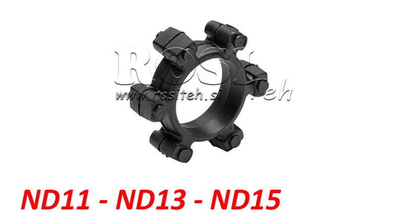 CUPLAJ TIP STEA PENTRU INSERȚIE DIN CAUCIUC ND11-ND13-ND15 (55mm)