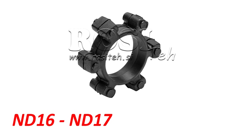 CUPLAJ TIP STEA PENTRU INSERȚIE DIN CAUCIUC ND16-ND17 (74mm)