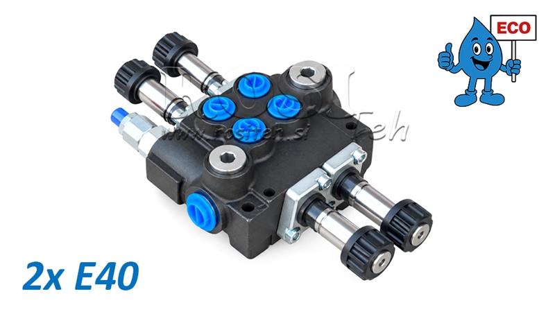 ELECTROVALVĂ HIDRAULICĂ (FĂRĂ BOBINE) – DISTRIBUITOR CU 2 SECȚIUNI 2xE40 ECO