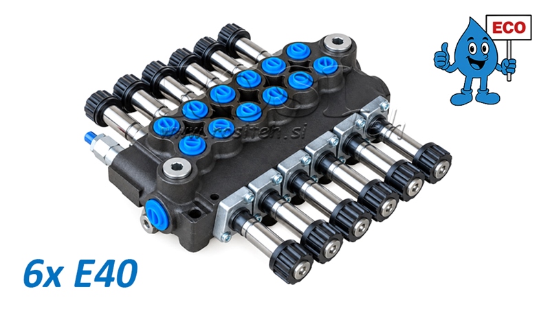 ELECTROVALVĂ HIDRAULICĂ (FĂRĂ BOBINE) – DISTRIBUITOR CU 6 SECȚIUNI 6xE40 ECO