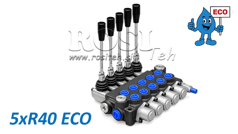 DISTRIBUITOR HIDRAULIC MANUAL – 5 SECȚIUNI 5xR40 ECO