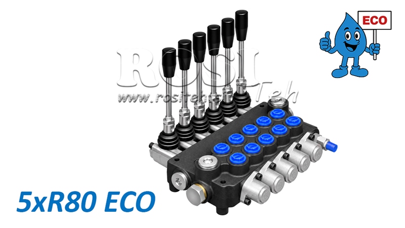 DISTRIBUITOR HIDRAULIC MANUAL – 5 SECȚIUNI 5xR80 ECO