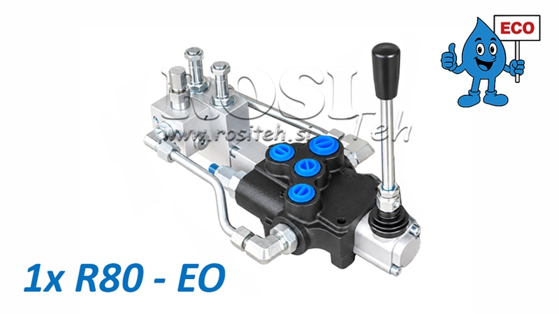 DISTRIBUITOR HIDRAULIC ELECTRO-MANUAL (FĂRĂ BOBINE) – 1 SECȚIUNE 1xR80-EO ECO