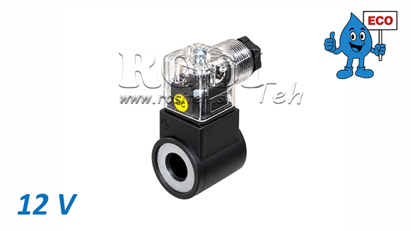 BOBINĂ ELECTROMAGNETICĂ 12V PENTRU ELECTROVALVĂ HIDRAULICĂ R80-EO ECO