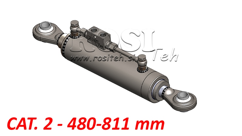 TIRANT CENTRAL HIDRAULIC TELESCOPIC STANDARD - CAT. 2 (45-95 HP) - 480-811 mm (25,4/25,4 mm)