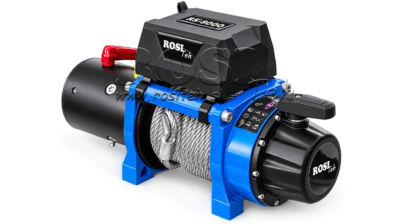 12 V TROLIU ELECTRIC RS-8000 - 3620 KG - CABLU DE OȚEL - ECO