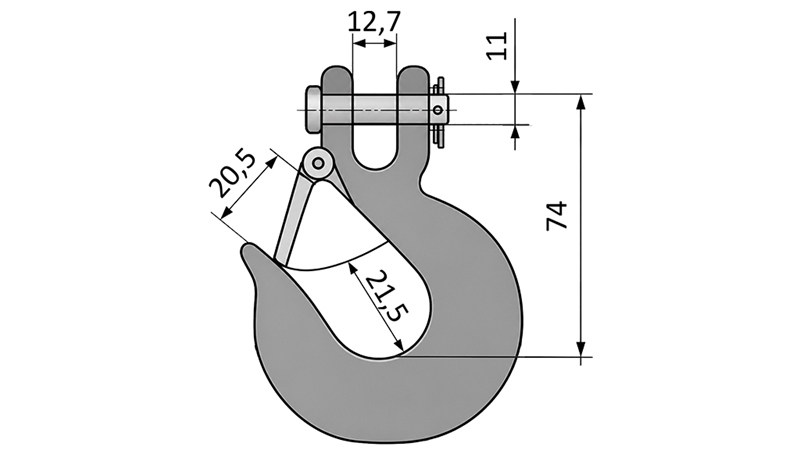 CÂRLIG CU SIGURANȚĂ - 2000 KG