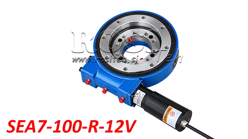ACȚIONARE ROTATIVĂ CU ANGRENAJ MELCAT SERIA SEA7-100-R CU MOTOR ELECTRIC 12V - RAPORT DE TRANSMISIE 71:1 - ECO