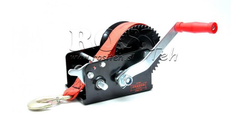 WINCH MANUAL DWK 25 V - 1133 kg - CUREA SINTETICĂ